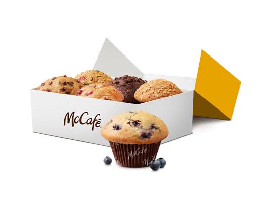 6 Baked Muffins Assorted [2280-2640 Cals]