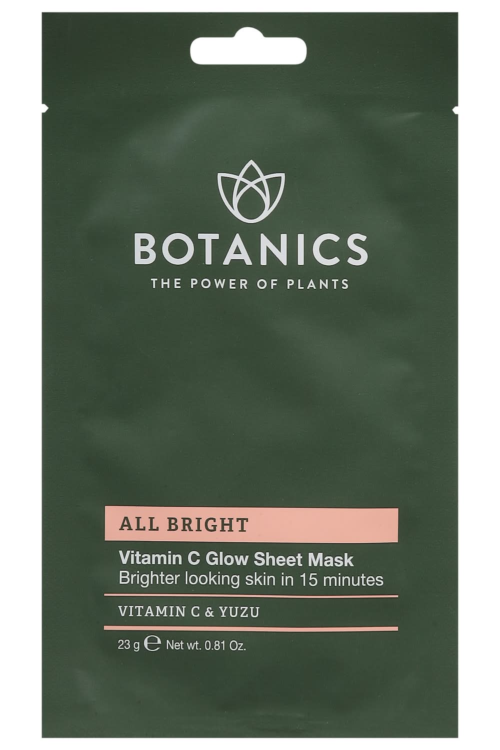 Botanics All Bright Vitamin C Glow Sheet Mask (0.81 oz)