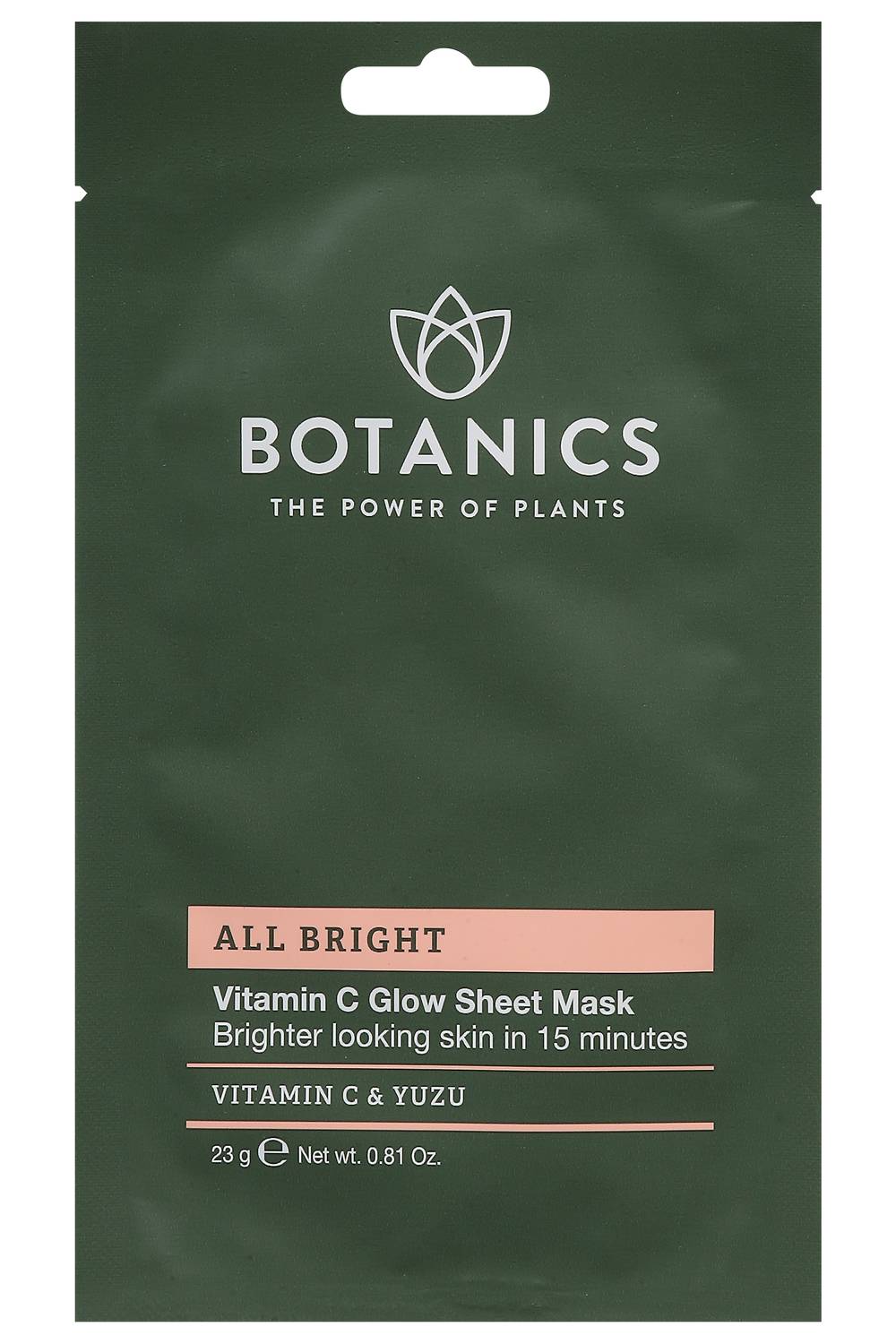 Botanics All Bright Vitamin C Glow Sheet Mask (0.81 oz)