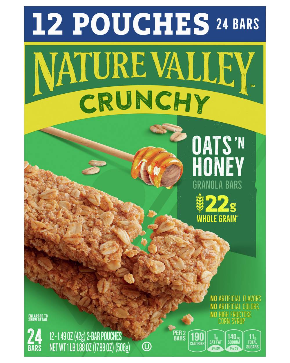 Nature Valley Crunchy Oats N Honey Granola Bars (1.12 lbs, 12 ct)
