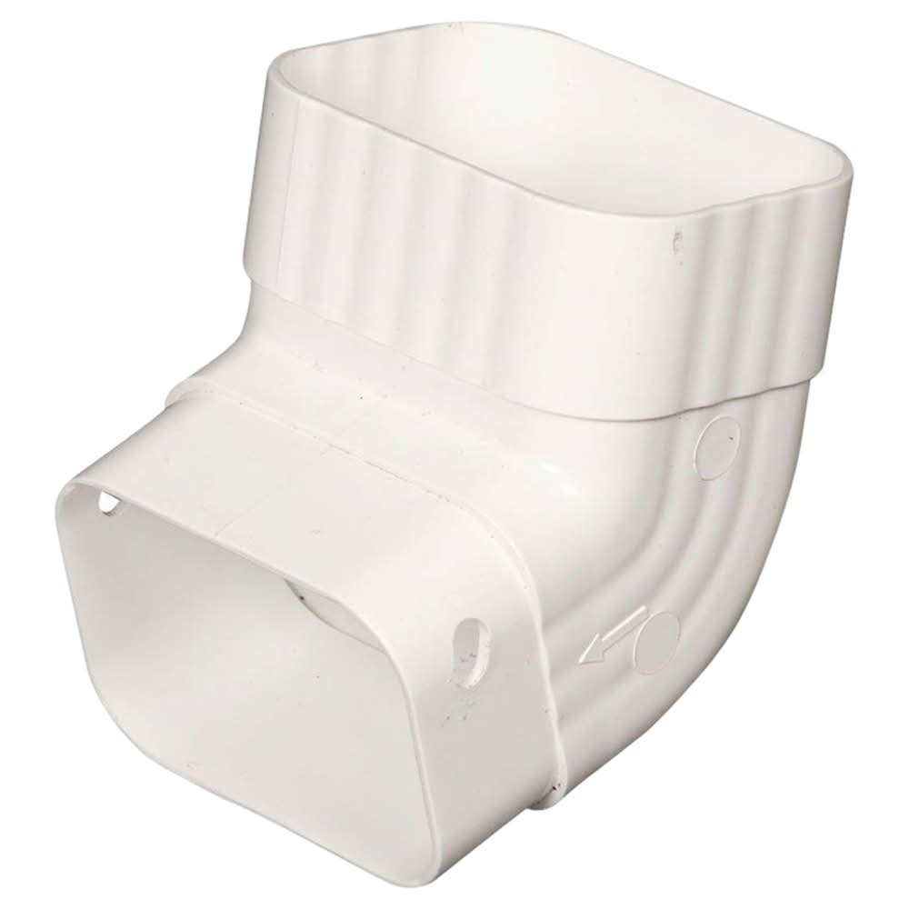Amerimax 4.25 In. H X 3.25 In. W X 4.25 In. L White Vinyl K Gutter Elbow