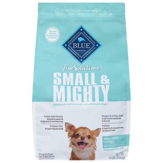 Blue True Solutions Small & Mighty Adult Dog Food, Chicken (4 lbs)
