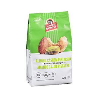 Krispy Kernels Melange Amandes Cajous Pistaches 225G / Krispy Kernels Almond, Cashew & Pistachio Mixed Nuts 225G