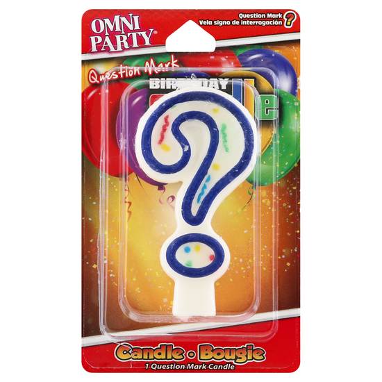Omni Party Question Mark Birthday Candle (1 candle)