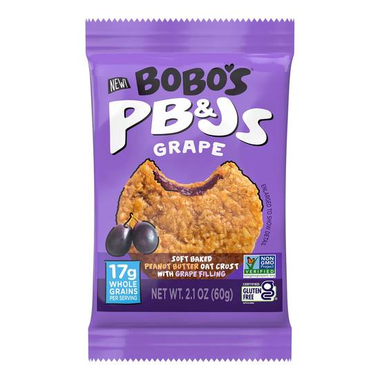 Bobo's PB&J's Grape Oat Snack 2.1oz