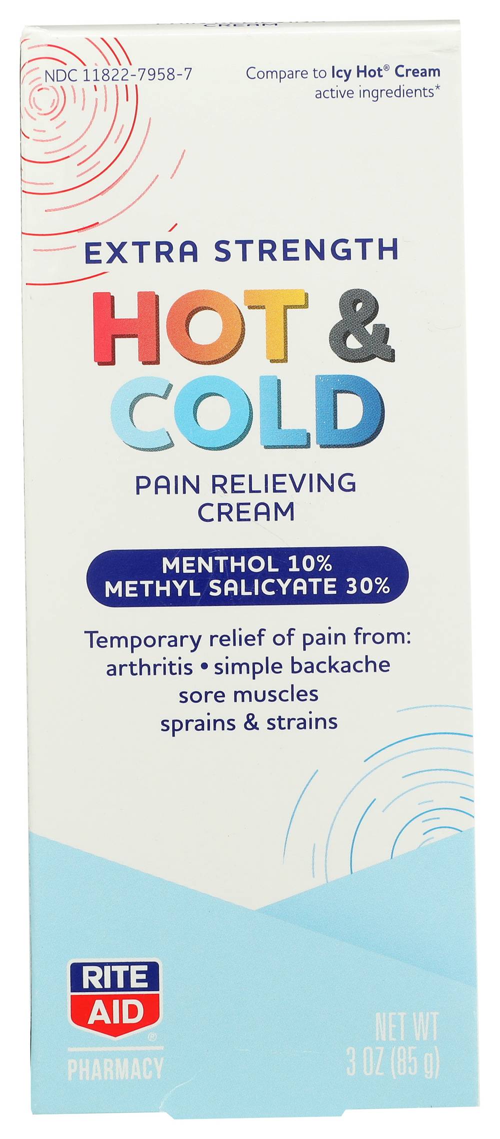Rite Aid Extra Strength Hot & Cold Pain Relieving Cream (3 oz)