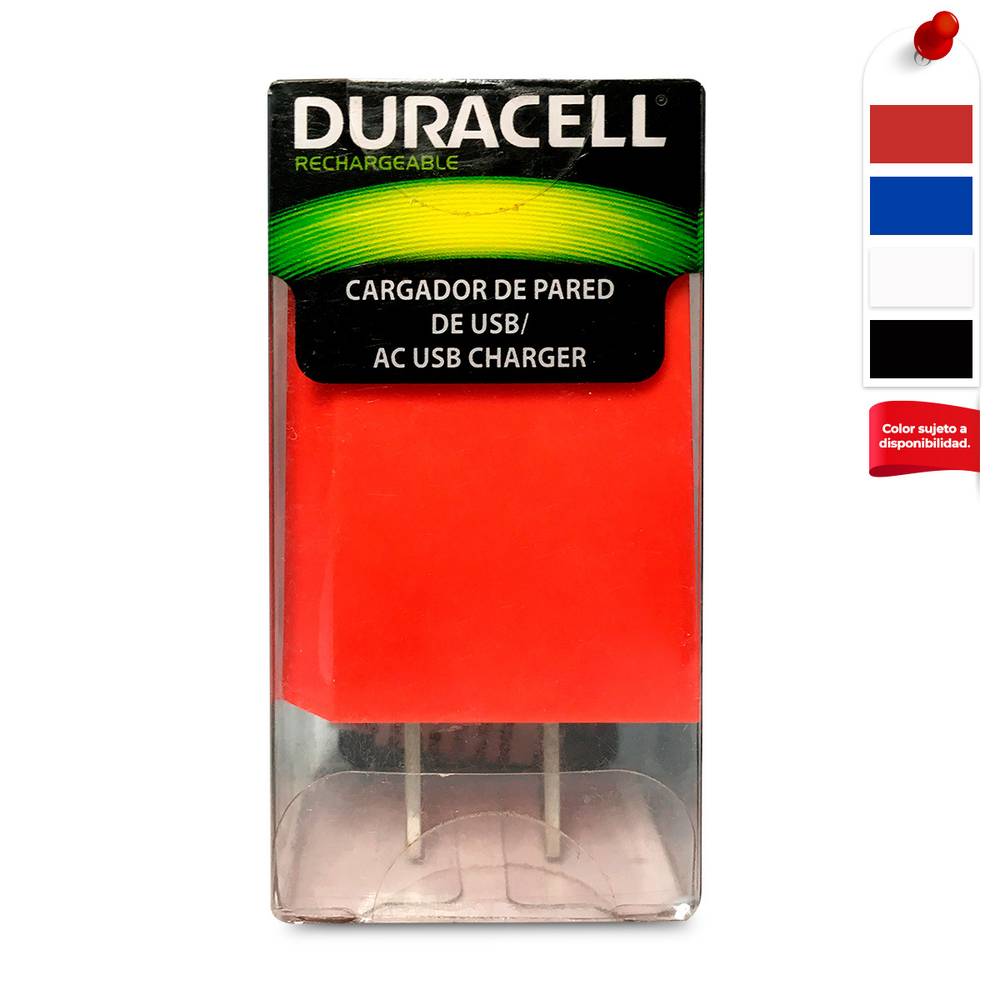 CARGADOR DE PARED DURACELL USB