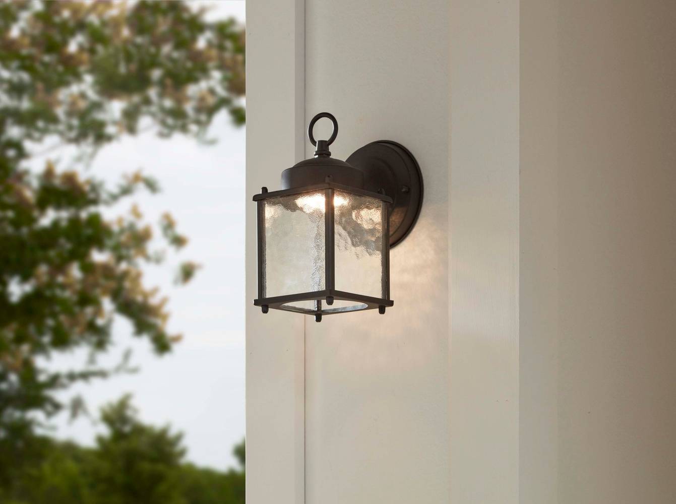 Project Source Bentree 8.25-in H Matte Black Integrated LED Outdoor Wall Light | 41683