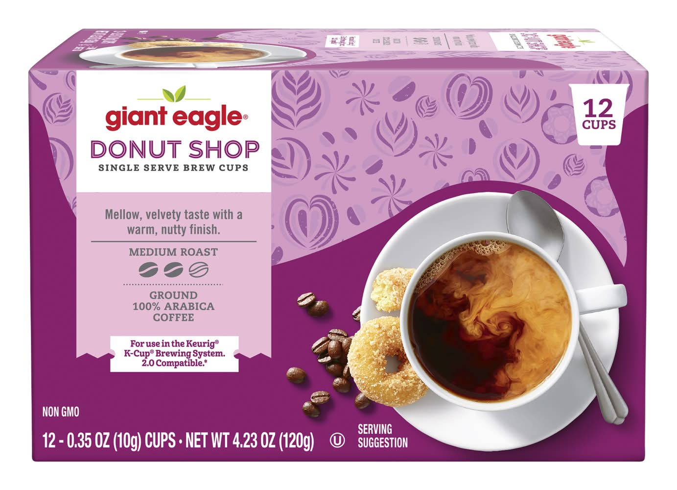Giant Eagle 100% Ground Arabica Single Serve Brew Coffee Cups (4.23 oz, 12 ct)