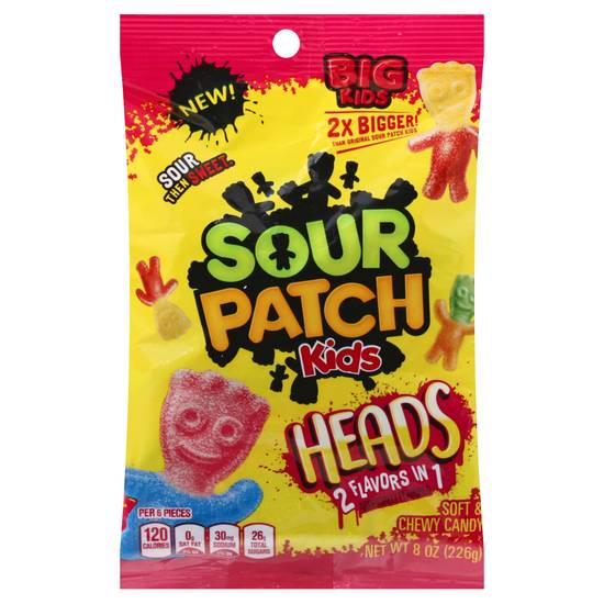 Sour Patch Kids Soft & Chewy Heads Candy
