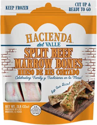 Hacienda Split Marrow Bones Dog Food (2 lbs)