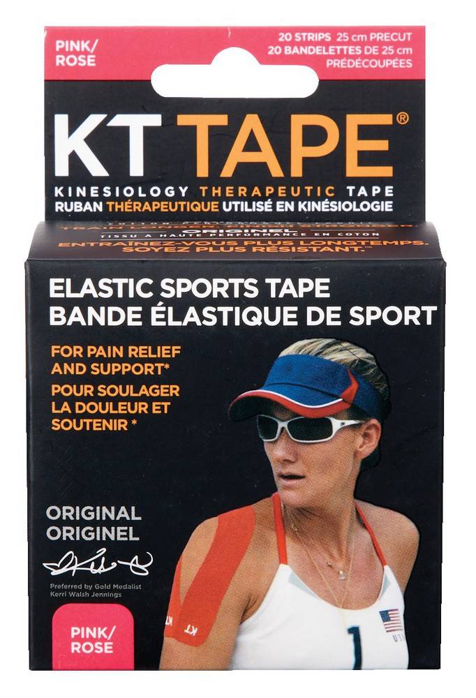 KT Tape Elastic Sport Tape Cotton Pink Strip (20 units)