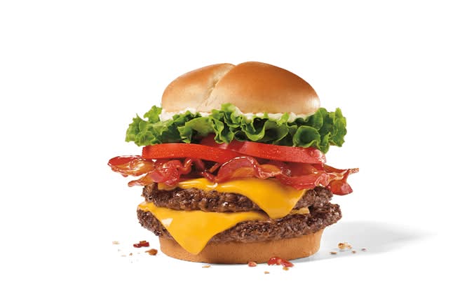 Maple Candied Bacon Double Cheeseburger