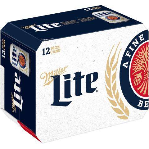 Miller Lite 12 Pack 16oz Can