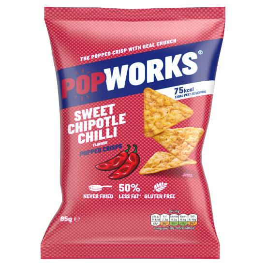 PopWorks Sweet Chipotle Chilli Sharing Popped Crisps (85g)