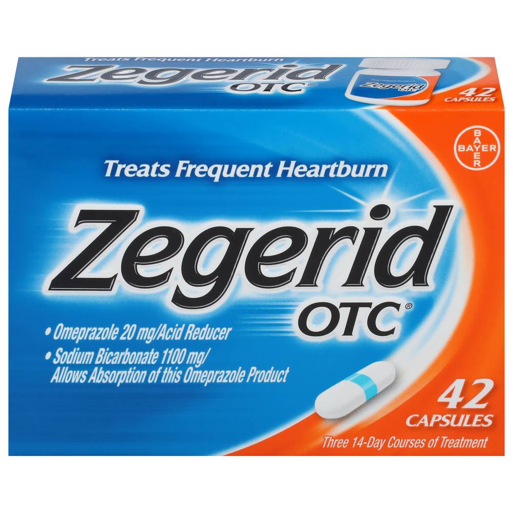 Zegerid OTC 20 Mg Omeprazole Heartburn Relief Capsules (4.5 oz, 42 ct)