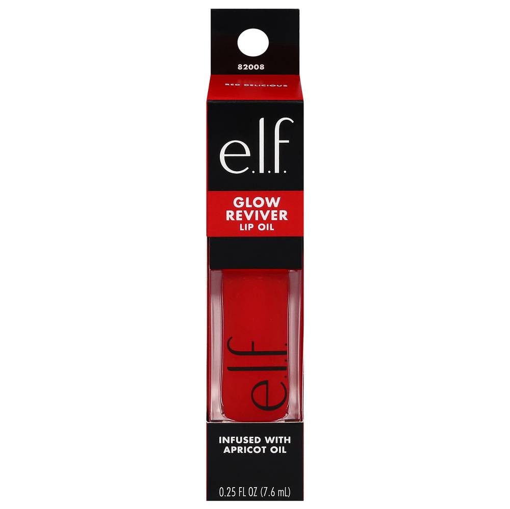 e.l.f. Glow Reviver Lip Oil, Red Delicious (0.25 fl oz)