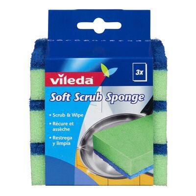 Vileda Soft Scrub Sponge (3 unit)