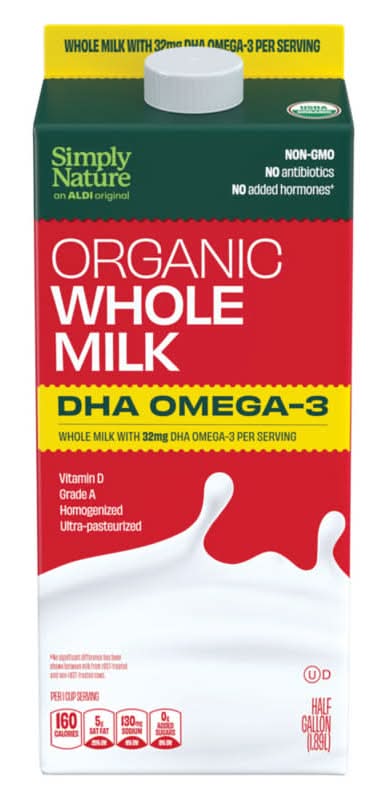Simply Nature Organic Omega 3 Organic Whole Milk (1.89 L)