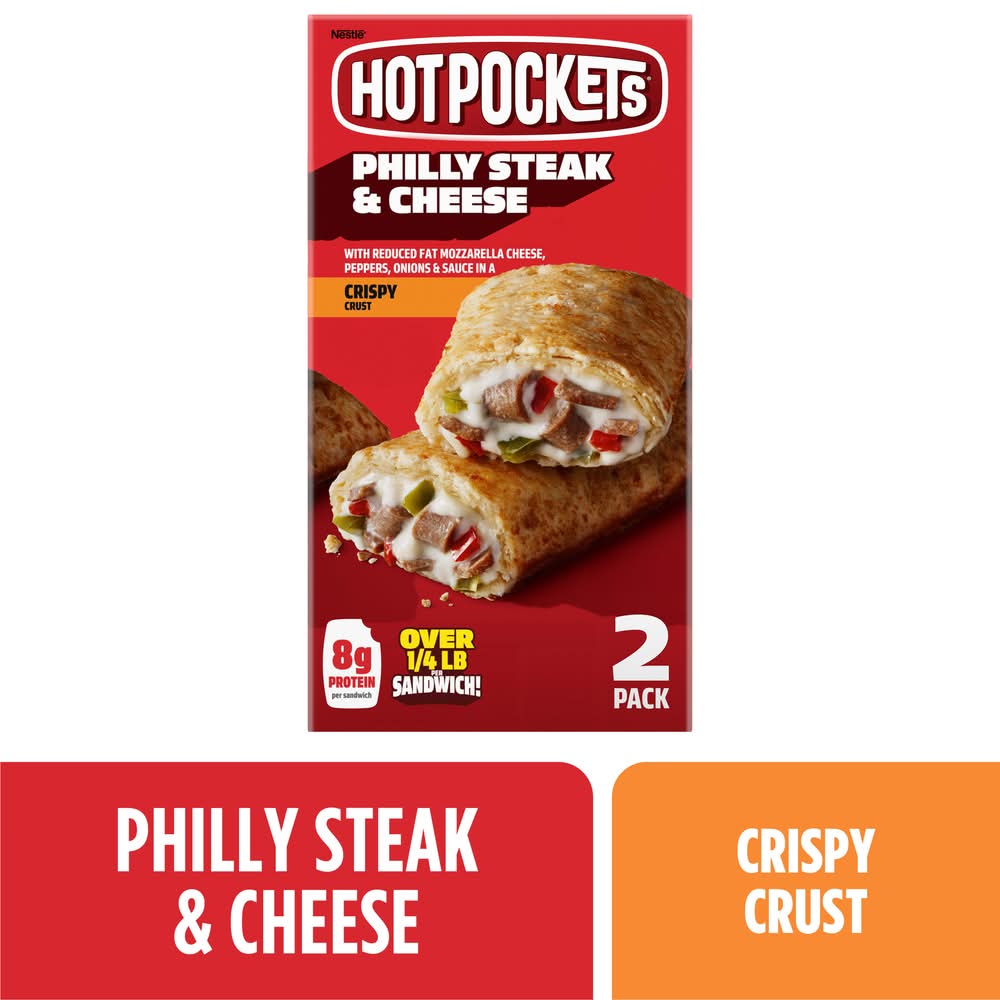 Hot Pockets Philly Steak & Cheese Sandwiches (9 oz, 2 ct)
