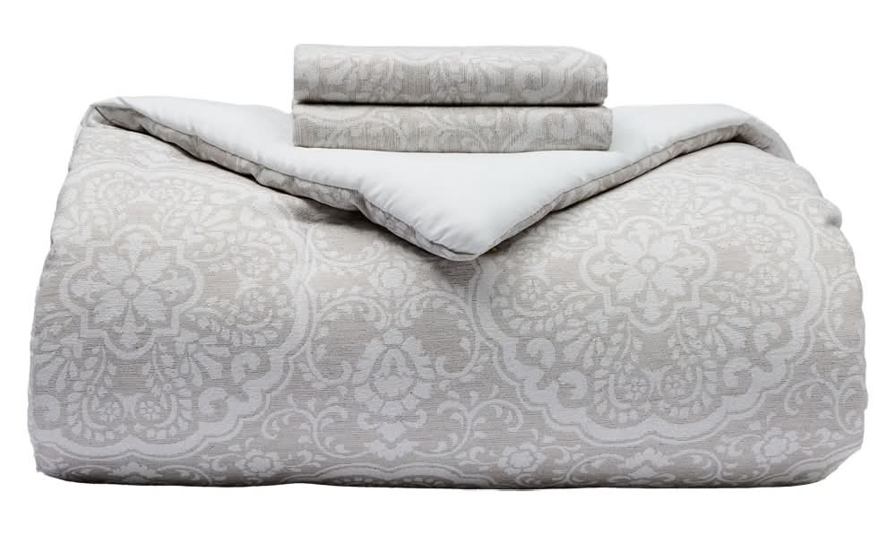 KIRKTON HOUSE 3PC Luxury Queen Medallion Comforter