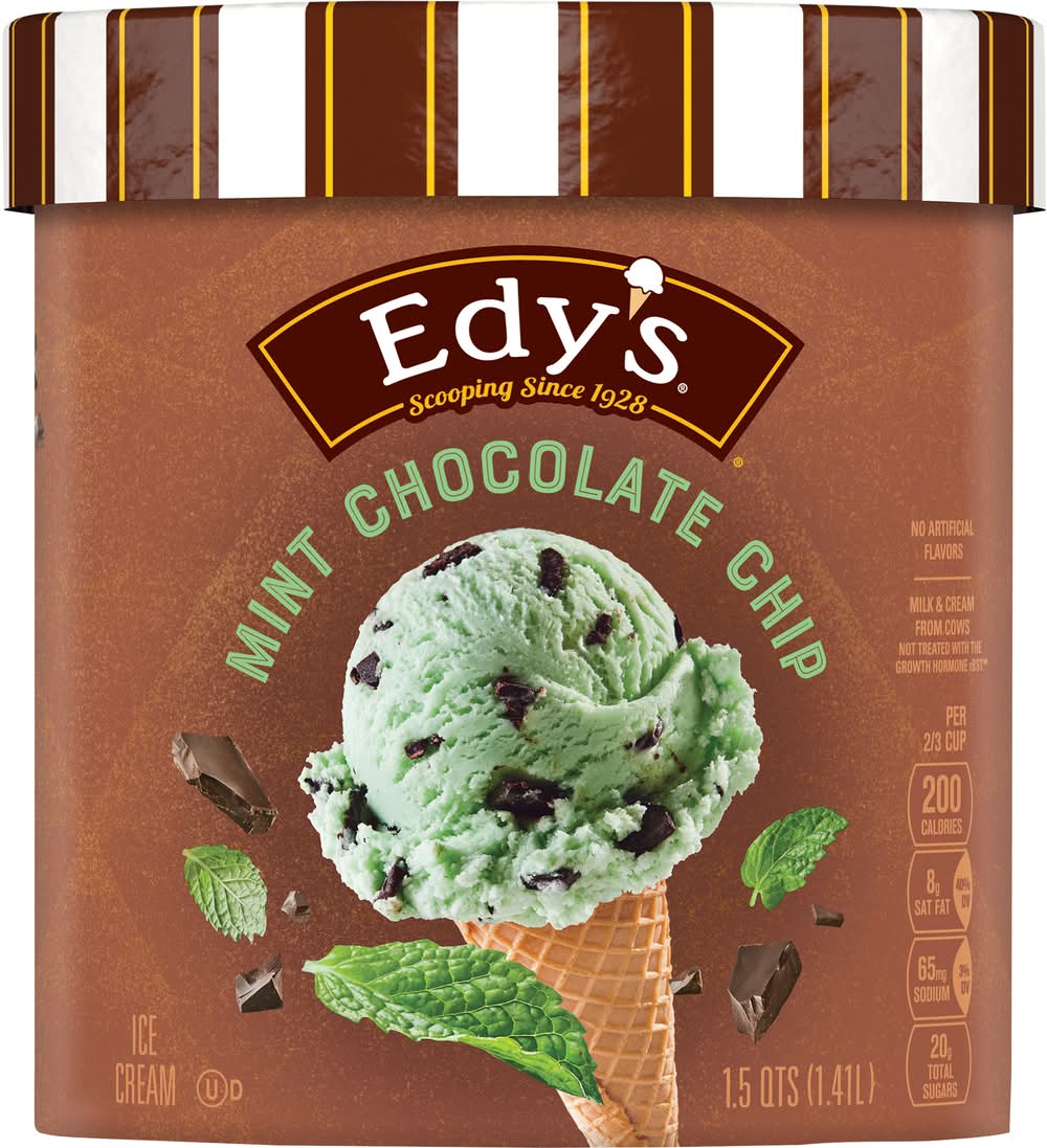 Edy's Ice Cream, Mint Chocolate Chip (1.5 qt)