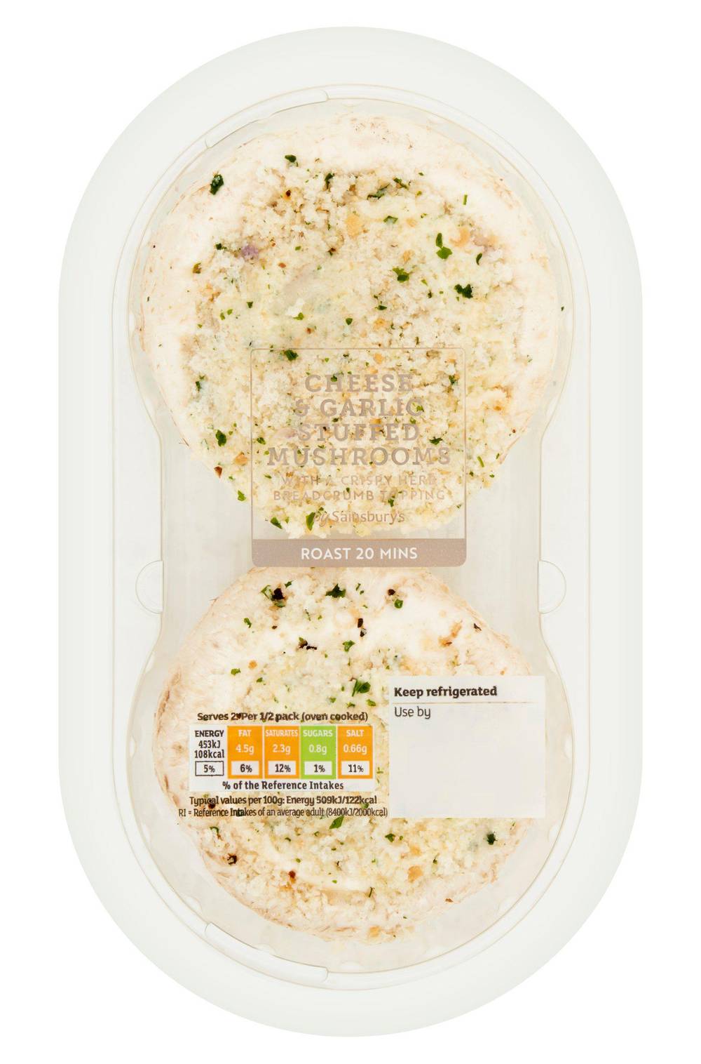 Sainsbury's Cheese & Garlic Mushrooms 200g