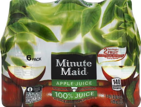 Minute Maid Apple Juice 10 oz Bottles