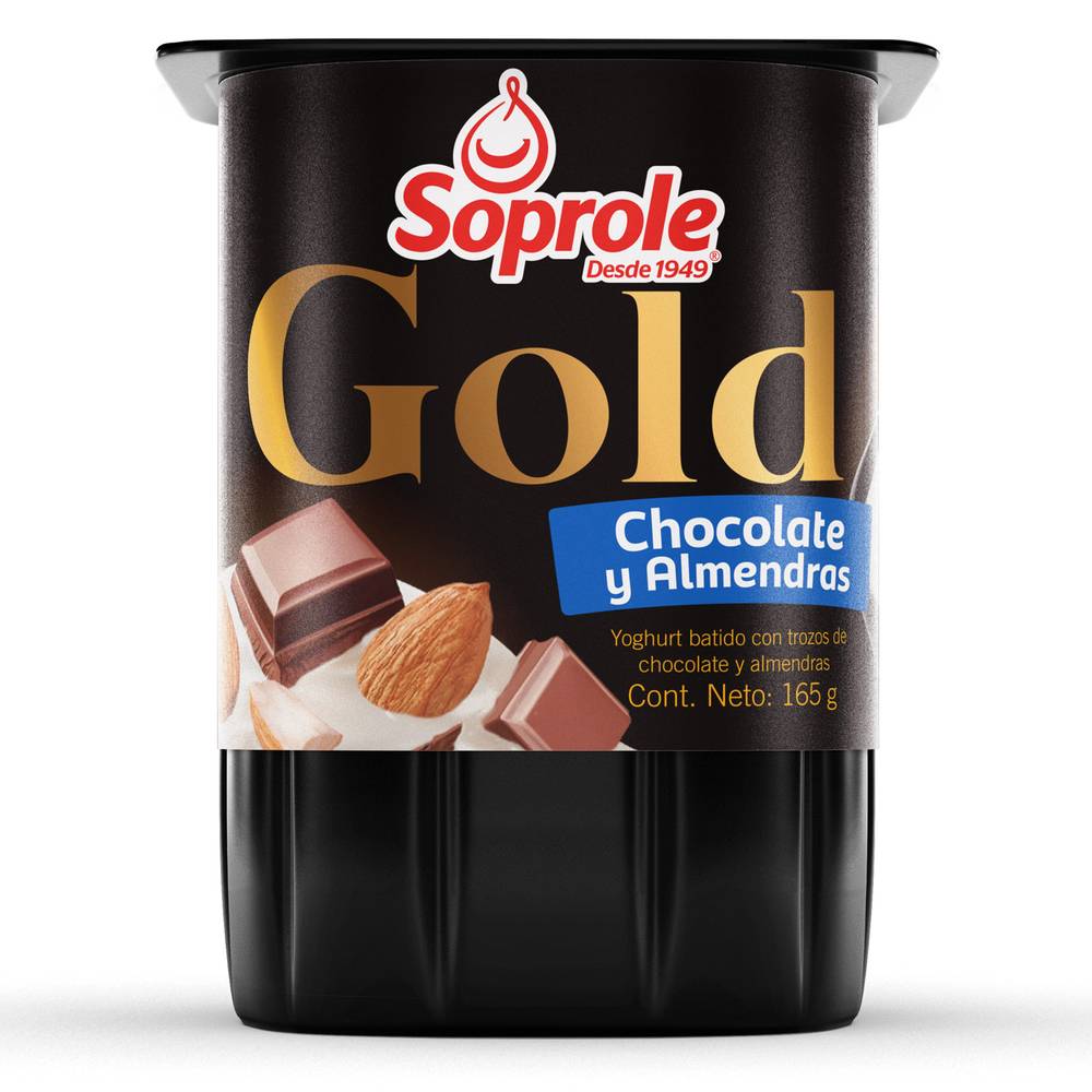 Gold yoghurt trozos chocolate y almendras (pote 165 g)