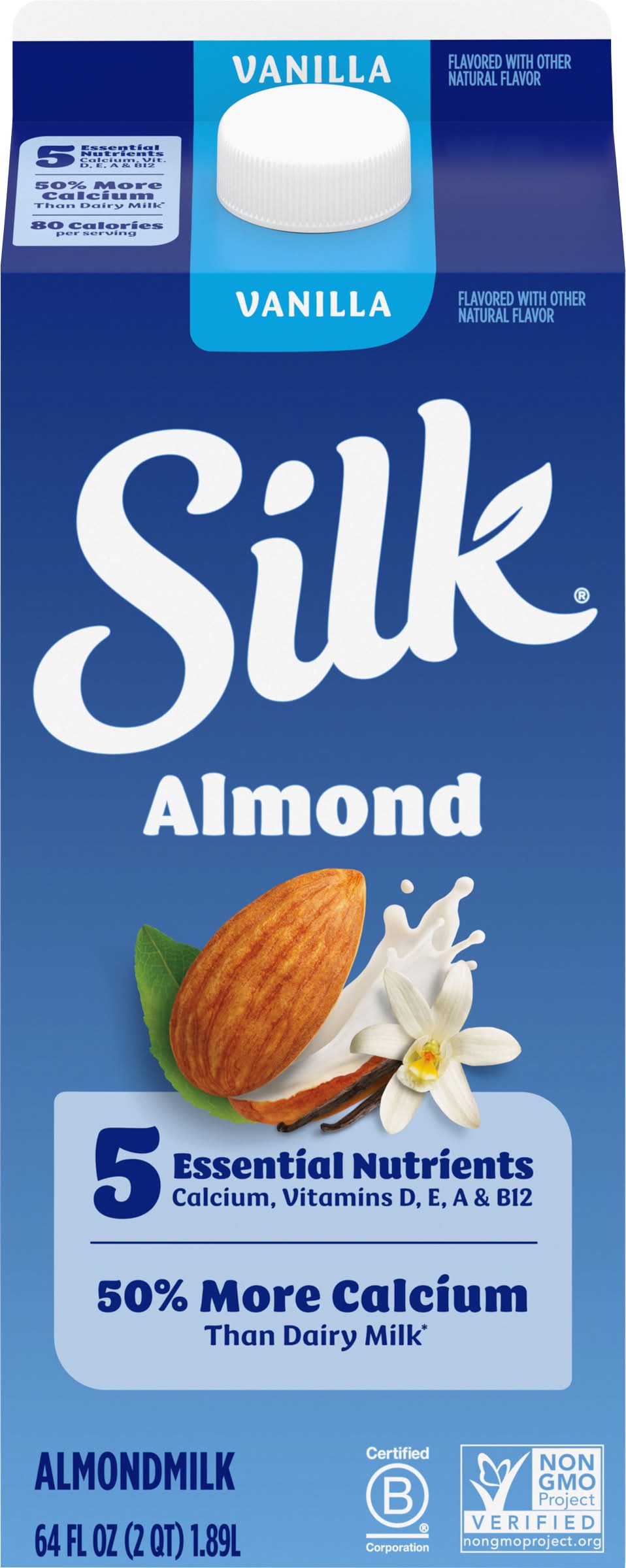 Silk Smooth & Creamy Almond Milk, Vanilla (64 fl oz)