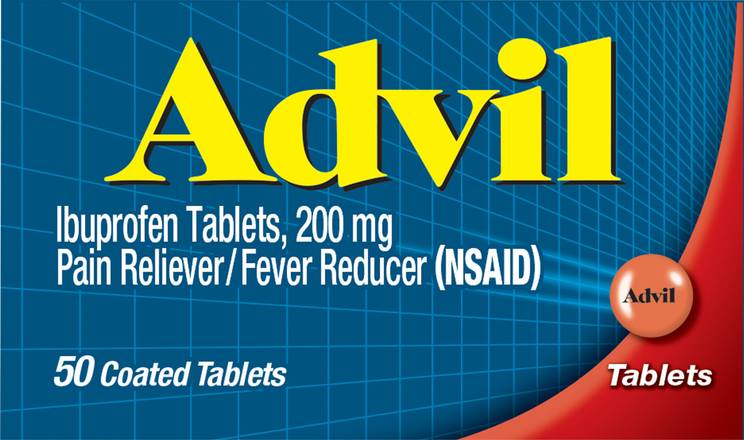 Advil Pain Reliever and Fever Reducer Ibuprofen Tablets (50 ct)