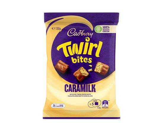 Cadbury Caramilk Twirl Bites Bag 130g