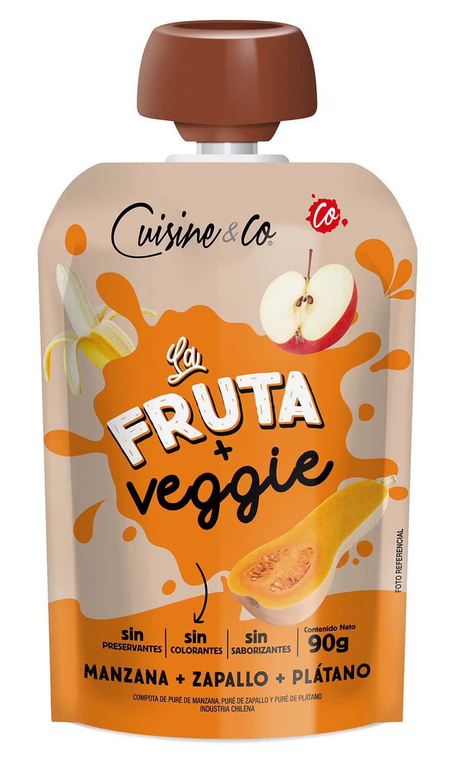 Cuisine & Co · Compota manzana plátano zapallo (90 g)