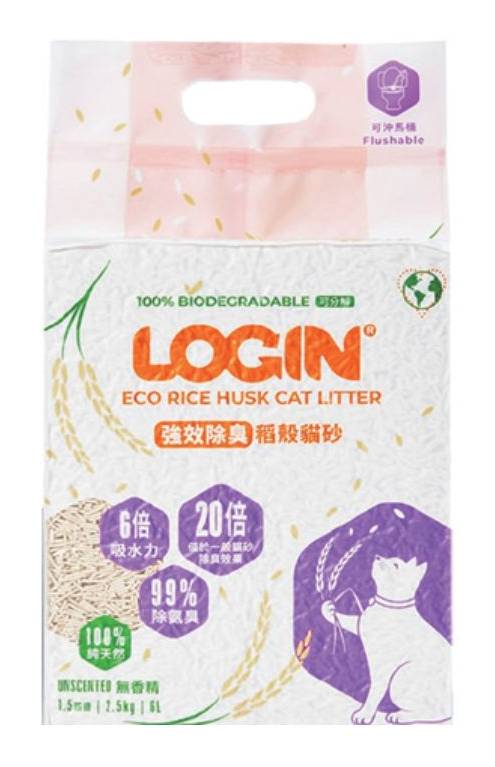洛格強效除臭稻穀貓砂1.5mm 單包 <1PC個 x 1 x 1PC個>