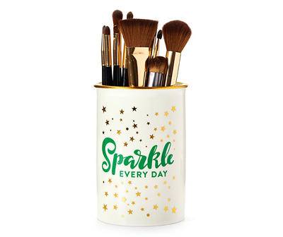 "Sparkle Every Day" Cosmetic Brush Holder