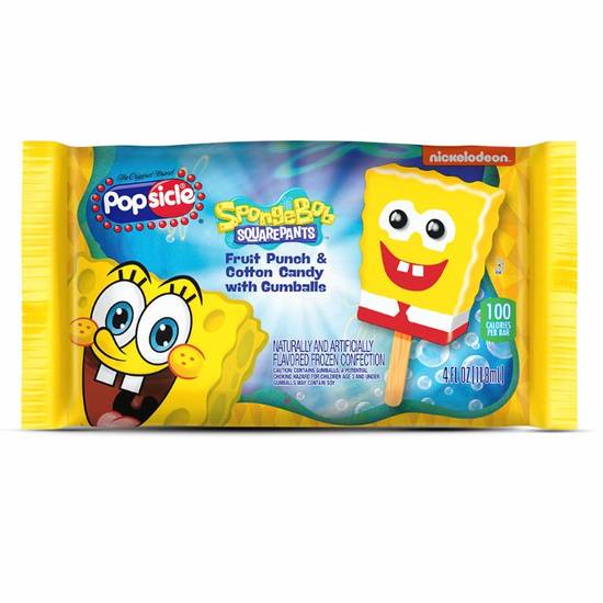 Popsicle Spongebob Squarepants Fruit Punch & Cotton Candy
