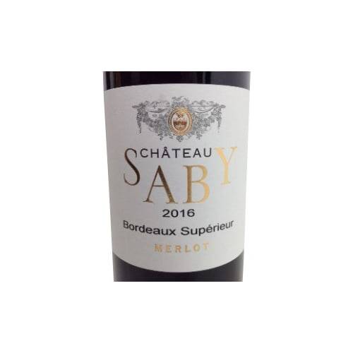 Chateau Saby Bordeaux Superieur Merlot Wine 2016 (750 ml)