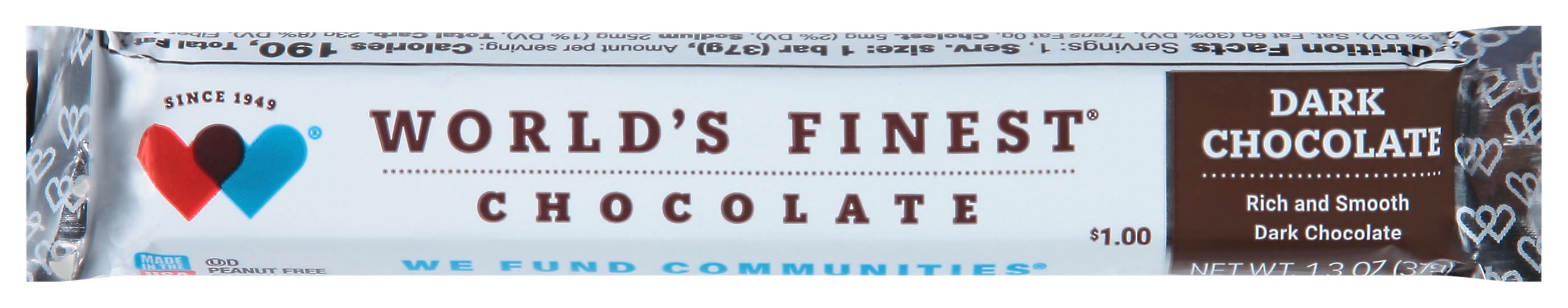 World's Finest Chocolate Chocolate, Dark Chocolate (1.3 oz)