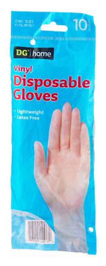 Dg Home Vinyl Disposable Gloves 10 Ct