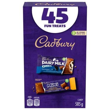 Halloween Candy Variety Pack, Cadbury Dairy Milk Oreo and Cadbury Mini Toffee Crunch (45 ct)