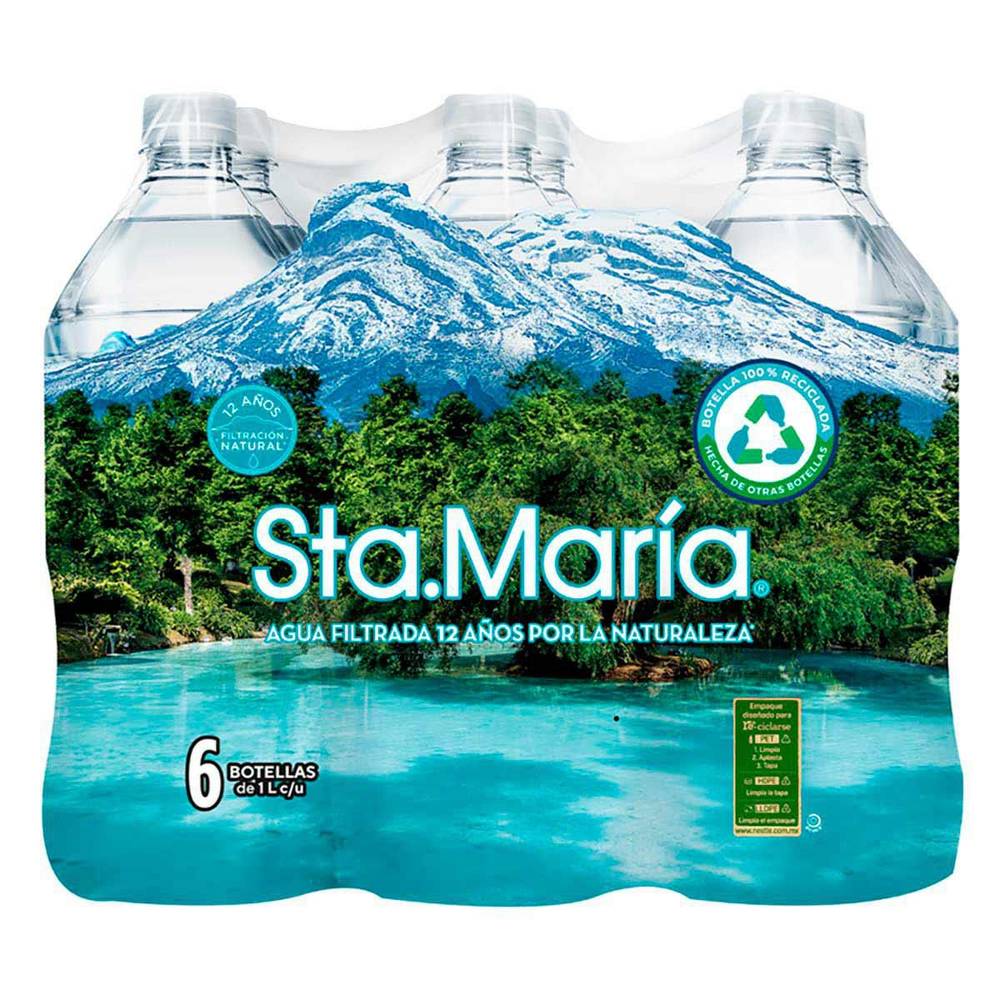 Sta. María · Agua de manantial (6 x 1 L)