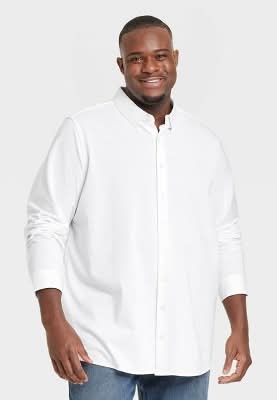 Goodfellow & Co. Big & Tall Long Sleeve Button Down Casual Shirt Delivery  Near Me | Order Online | Uber Eats