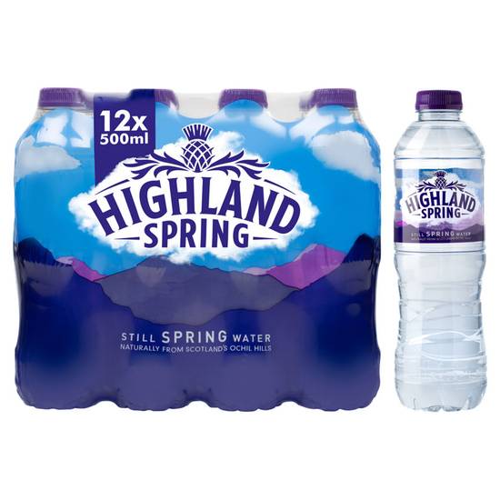 Highland Spring Still Spring Water 12 x 500ml
