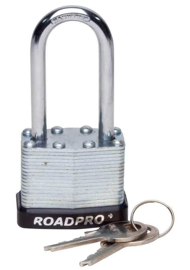 Roadpro RPLS-40L Padlock 1.50 Lam Steel Long Shackle