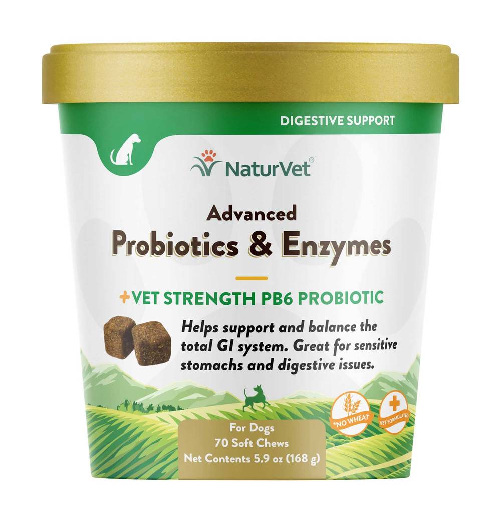 Naturvet Advanced Probiotics & Enzymes Soft Chews For Dogs (5.9 oz, 70 ct)
