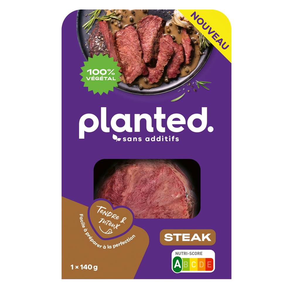 Planted. - Steak végétal tendre & juteux sans additifs (140g)