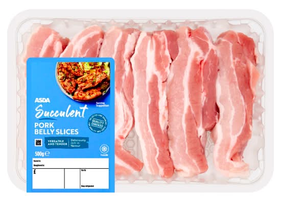 ASDA Succulent Pork Belly Slices (500g)