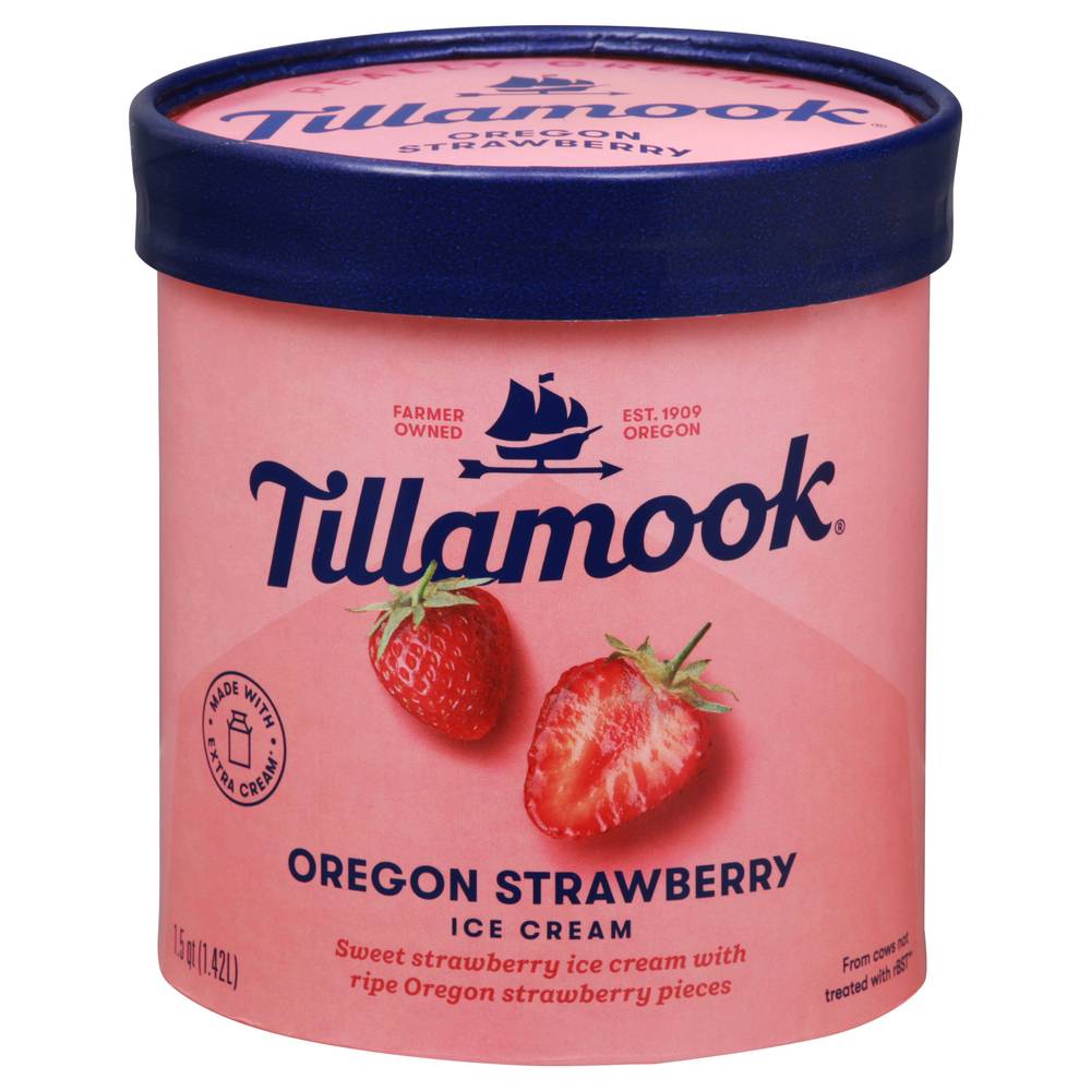 Tillamook Ice Cream, Oregon Strawberry (1.5 qt)