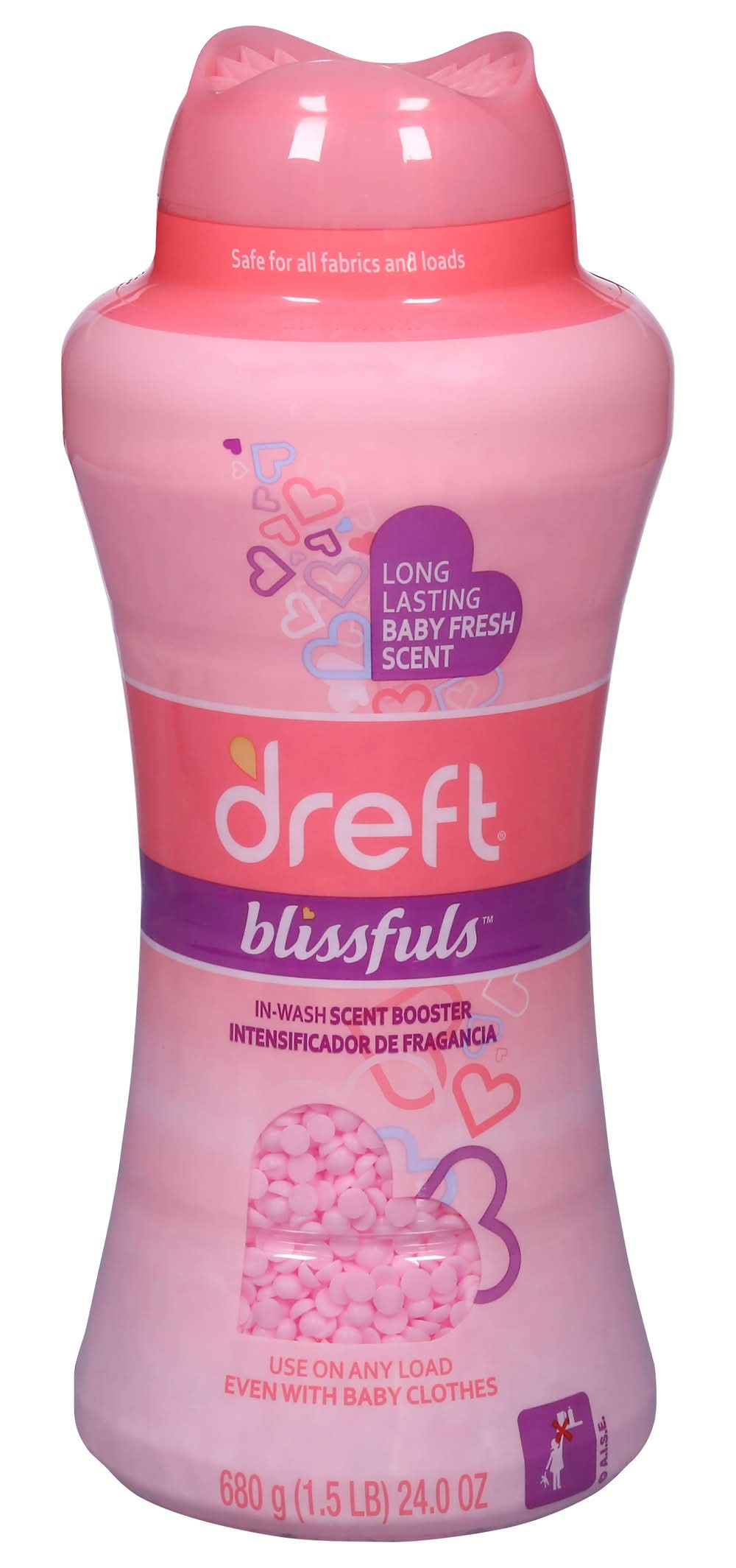 Dreft Blissfuls In-Wash Scent Booster Beads Baby Fresh Scent (24 oz)