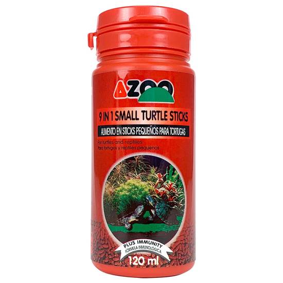 Azoo alimento tipo sticks flotantes para tortugas acuáticas jóvenes y reptiles 9 en 1